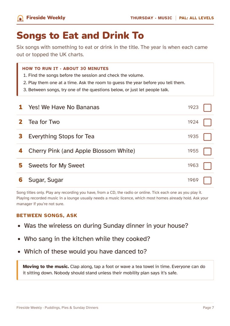 Page 7 of the sample pack: Thursday · Music